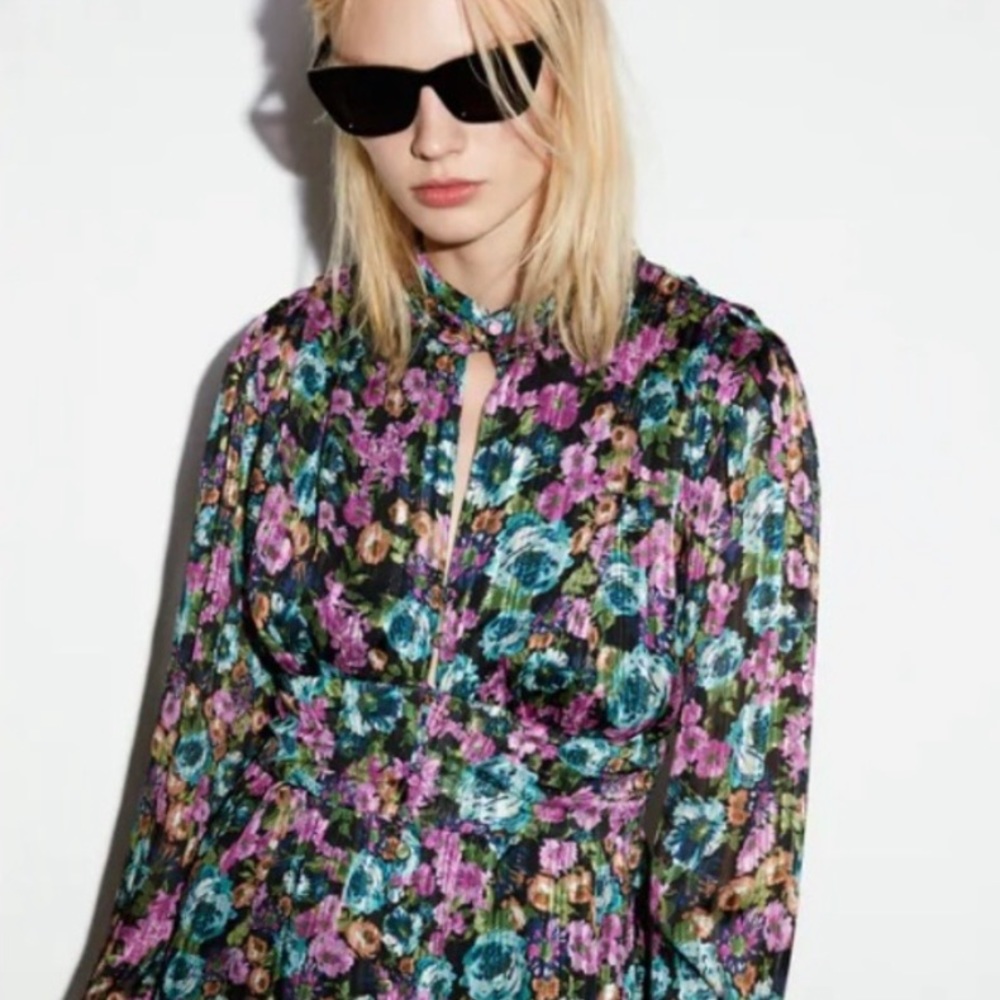 NWT Zara Multi-Color Floral Dress